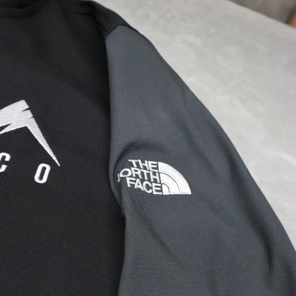 North Face Jacket Mens Large Black Castle Rock Softshell‎ Wind Resistant LOGO